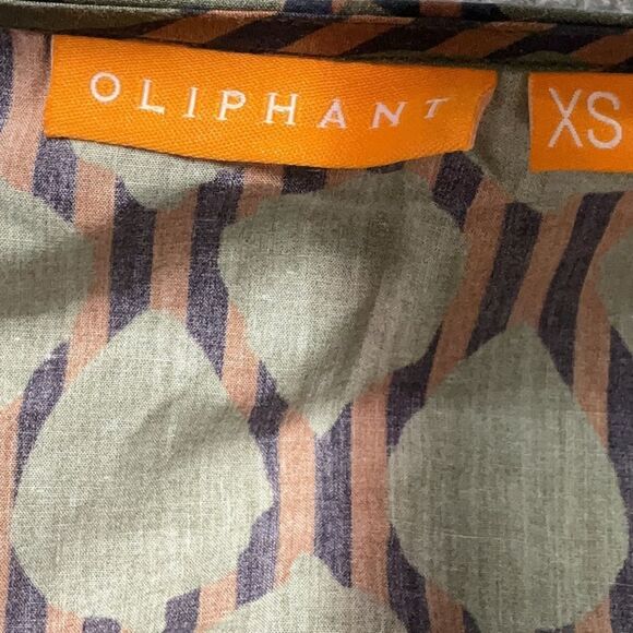 Tuckernuck Oliphant V-Neck Maxi Dress 100% Cotton Tiered Earthy Polka Dot XS - Picture 6 of 11